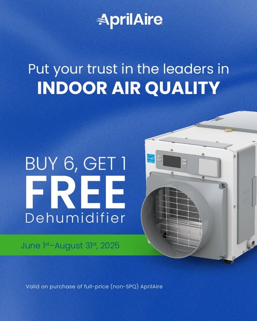 Buy 6 AprilAire Dehumidifiers, Get 1 FREE!